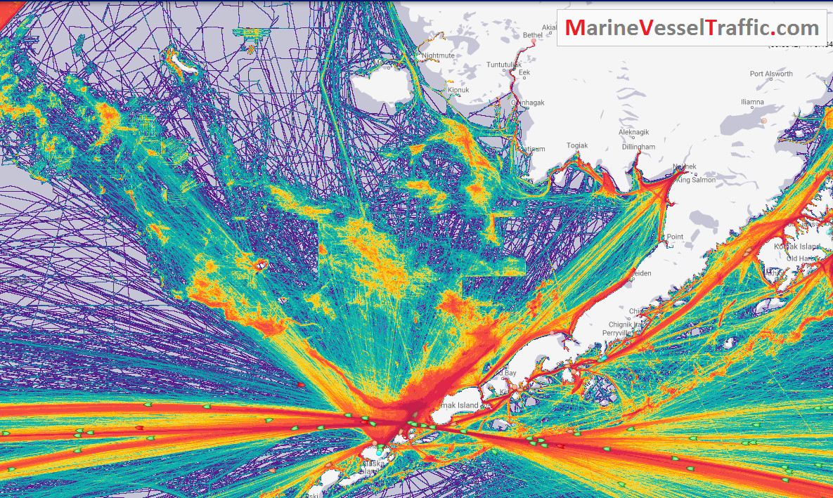 Live Marine Traffic, Density Map and Current Position of ships in BRISTOL BAY